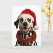 Sehr süße Dalmatiner-Weihnachtskarte Karte (Gelbe Blume)