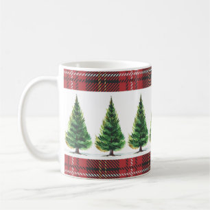 Sehr süße Karo-Weihnachtsbaum Kaffeetasse