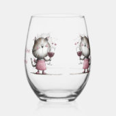 Sehr süße Katze mit Weinglas Drinkware Ohne Stiel (Rückseite)