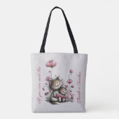 Sehr süße Katzen Lehrer Tote Tasche (Rückseite)