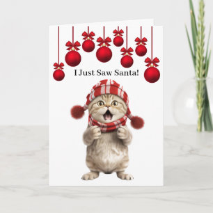 Sehr süße Katzen-Weihnachts-Grußkarte Karte