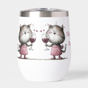Sehr süße Katzen-Wine-Tumbler zum Lachen