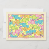 Sehr süße Süßigkeits-Themed Einladung (Rückseite)