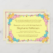 Sehr süße Süßigkeits-Themed Einladung (Vorne/Hinten)