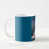 Sehr süßer kleiner Hund mit blauer Fliege Kaffeetasse (Links)