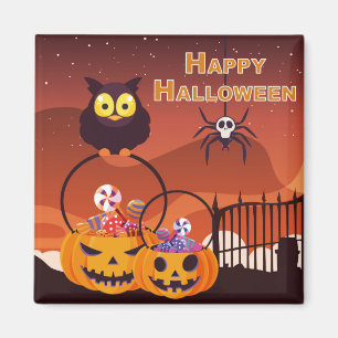 Sehr süßes glückliches Halloween-Design Magnet