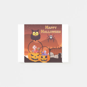 Sehr süßes glückliches Halloween-Design Post-it Klebezettel