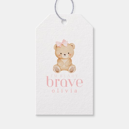 sehr tapferer Name bei Kinderkrebs Geschenkanhänger (Vorderseite)