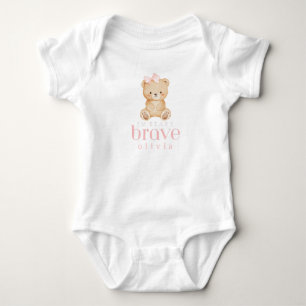 sehr tapferer Name von Kindern mit Krebs im Kindes Baby Strampler