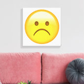 Sehr traurig - Emoji Leinwanddruck (Insitu (Wohnzimmer))
