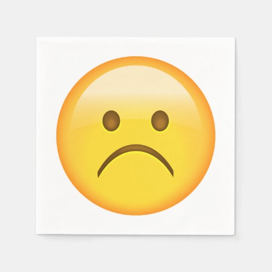 Sehr traurig - Emoji Serviette (Vorderseite)