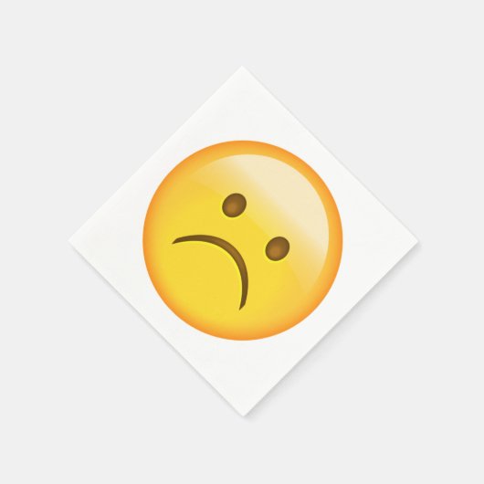 Sehr traurig - Emoji Serviette (Ecke)