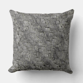 Sehr überlagertes Chaos mit grauem, geschnitztem Q Kissen