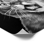 SEHR ÜBERRASCHT! Funny Crazy Cat Poster (Ecke)