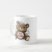 Sehr umarmbarer Teddybär Kaffeetasse (Vorderseite Links)