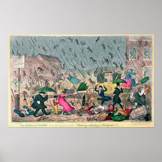 Sehr unangenehmes Wetter oder das alte Sprichwort Poster (Vorne)