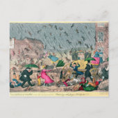 Sehr unangenehmes Wetter oder das alte Sprichwort Postkarte (Vorderseite)