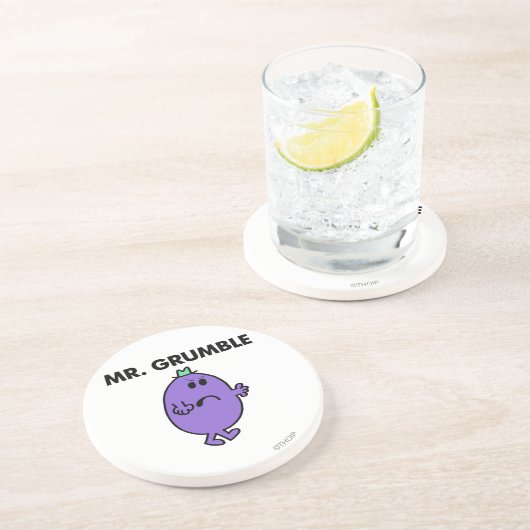 Sehr unglücklicher Herr Grumble Getränkeuntersetzer (Seite)