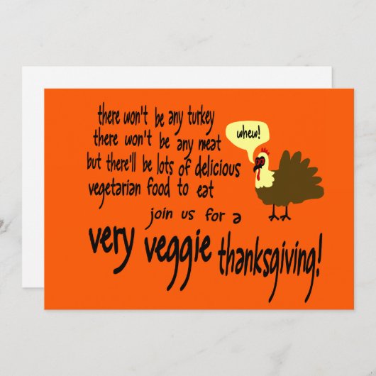 Sehr Veggie Erntedank Einladung (Vorne/Hinten)