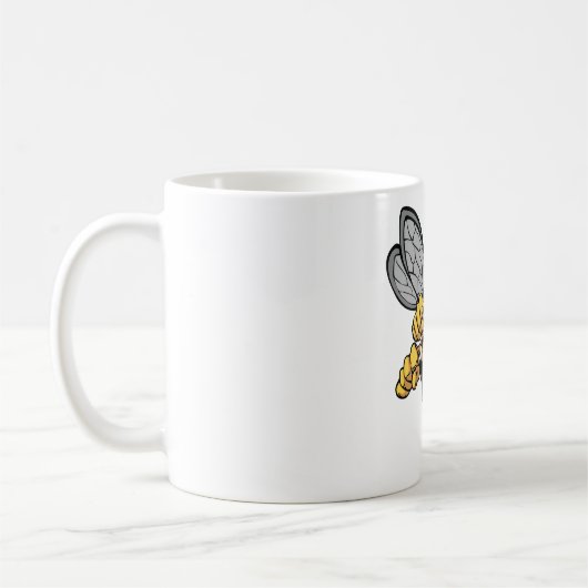 Sehr verärgerte Bienen-Tasse Kaffeetasse (Links)