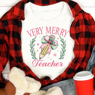 Sehr vergnügte Lehrer Coquette Weihnachten Tri-Blend Shirt