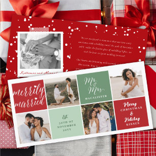 Sehr Verheiratet Mr. & Mrs. Modern Foto Wedding Feiertagskarte