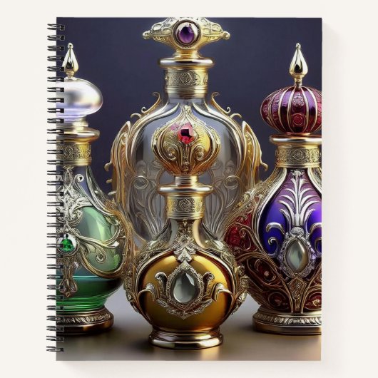 Sehr Verzierte Barockflaschen Notizblock (Vorderseite)