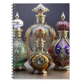 Sehr Verzierte Barockflaschen Notizblock