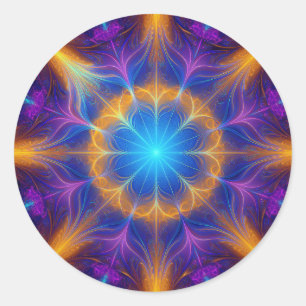 Sehr viel manipuliertes Lyapunow-Fraktal Runder Aufkleber