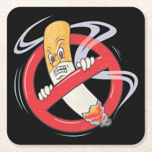 Sehr viel Spaß kein RAUCHING-Zeichen Rechteckiger Pappuntersetzer