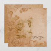 Sehr Vintag, alter Stil danke Karte (Vorne/Hinten)