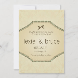 Sehr Vintag, um die Datumskarten zu speichern Save The Date