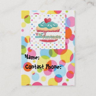 Sehr Vintag Visitenkarte