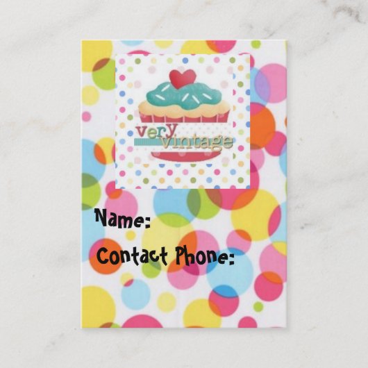 Sehr Vintag Visitenkarte (Vorderseite)