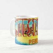 Sehr Vintage Pittsburgh-Gruß Kaffeetasse (Vorderseite Links)
