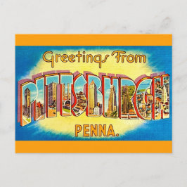 Sehr Vintage-Pittsburgh-Grußpostkarte Postkarte