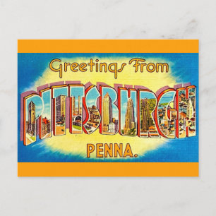 Sehr Vintage-Pittsburgh-Grußpostkarte Postkarte