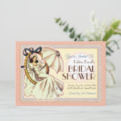 Sehr Vintages Brautparty Einladung (Stehend Vorderseite)