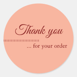 Sehr weiche orange Geschäftskunde Vielen Dank Runder Aufkleber