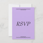 Sehr weiche Violette Hochzeit RSVP Karte (Rückseite)