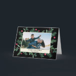 Sehr Weihnachten des Beeren-frohe<br><div class="desc">Feiern Sie Weihnachten mit dieser modernen Karte,  die handgemaltes Aquarelllaub und -beeren kennzeichnet. Personifizieren Sie mit Ihrem Foto und Text. Verwenden Sie "besonders anfertigen es" Knopf für vorgerücktere redigierende Wahlen.</div>