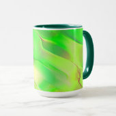 Sehr wenig in lebhaftem und altem Grün gehaucht Tasse (VorderseiteRechts)