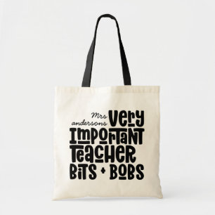 Sehr wichtig Lehrer Moderne Typografie Geschenk Tragetasche