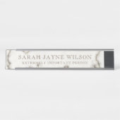 Sehr wichtige moderne Marmorschreibplatte Schreibtischnamensplakette (Vorderseite )