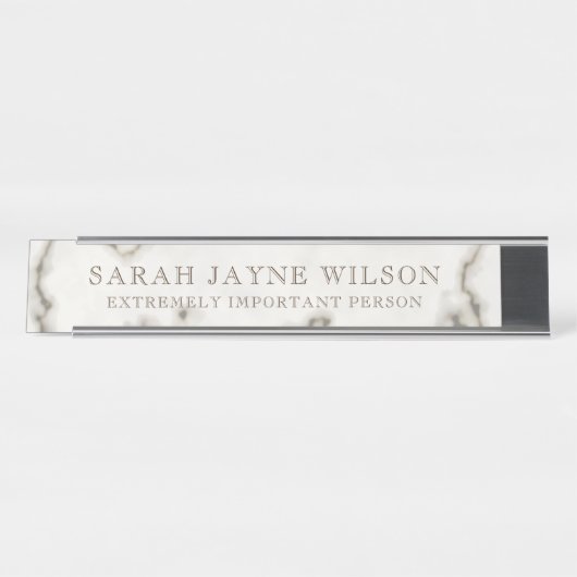 Sehr wichtige moderne Marmorschreibplatte Schreibtischnamensplakette (Vorderseite )