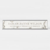 Sehr wichtige moderne Marmorschreibplatte Schreibtischnamensplakette (Vorderseite )