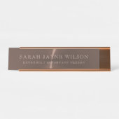Sehr wichtige Rose Gold Desk Name Plate Schreibtischnamensplakette (Vorderseite )