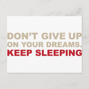 SEHR WICHTIGE TRÄUME POSTKARTE