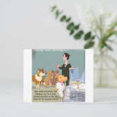 Sehr wohlhabender Hund Funny Postkarte (Stehend Vorderseite)