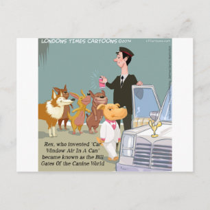 Sehr wohlhabender Hund Funny Postkarte